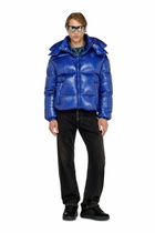 Diesel Down puffer jacket with detachable hood - Winter Jackets Mens in Blue