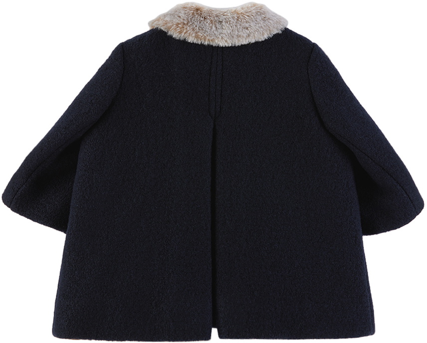 Bonpoint Baby Navy Moka Coat Bonpoint