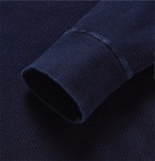 Blue Blue Japan - Indigo-Dyed Ribbed Stretch-Cotton Rollneck T-Shirt - Blue