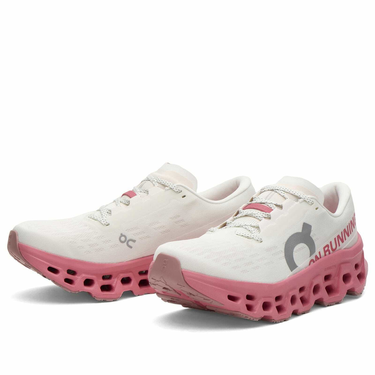 ON Women's Cloudmster 3 Sneaker in Ivory/Camellia