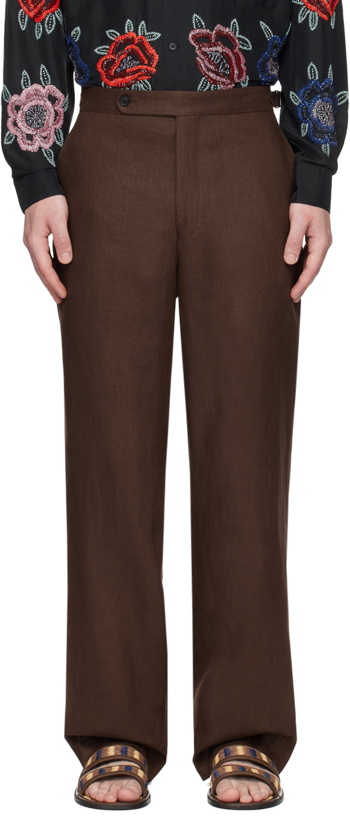 Photo: Bode Brown Straight-Leg Trousers
