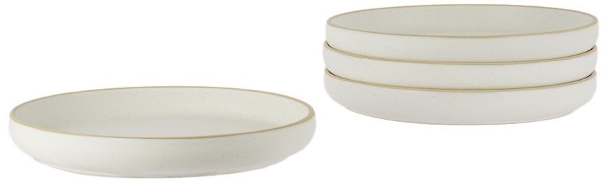 Lineage Ceramics White Deep Dinner Plate, 4 pcs