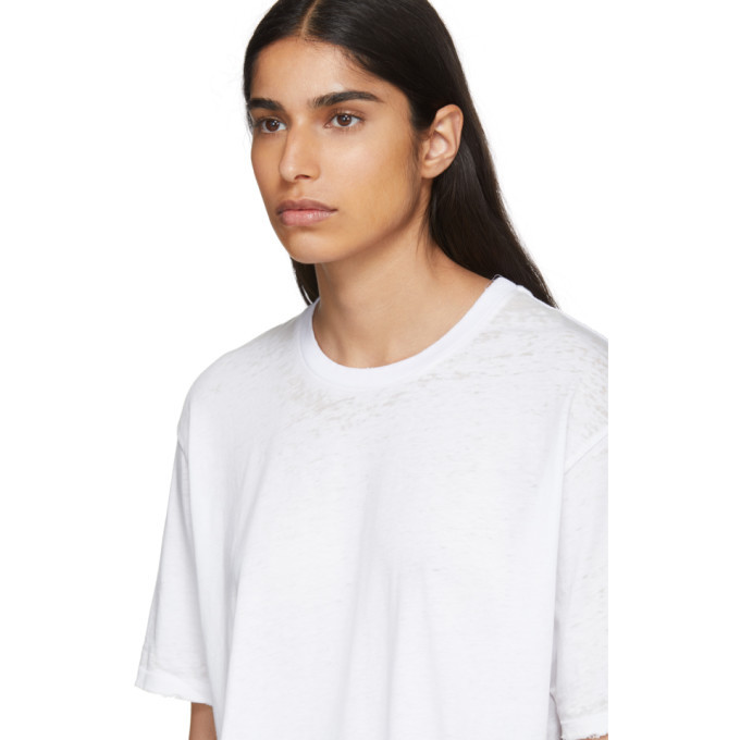 Baja East White Burn Out T-Shirt