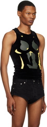 Mowalola Black Printed Tank Top
