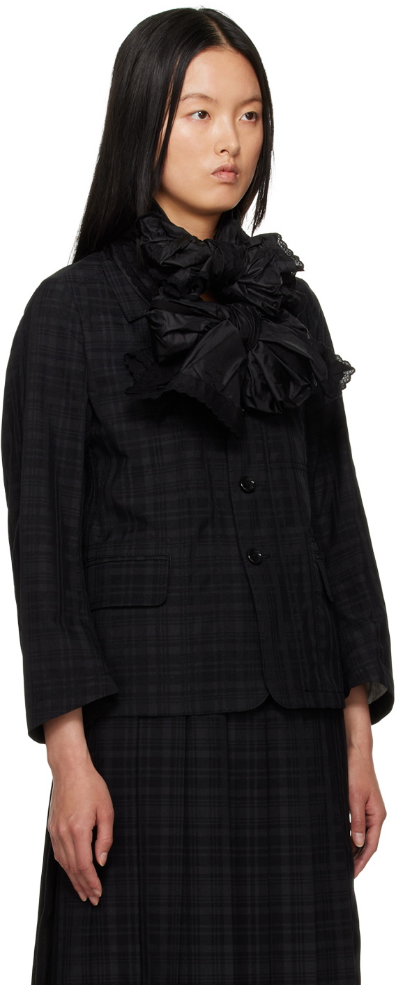 tao Black Scarf Blazer