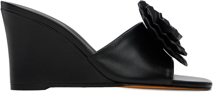 Photo: Maryam Nassir Zadeh Black Flor Wedge Heeled Sandals