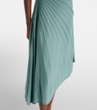 Alaïa Ray asymmetric virgin wool midi dress