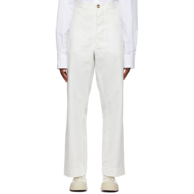 Rika Studios White Ulrika High Waisted Pants