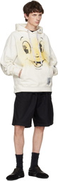 Maison MIHARA YASUHIRO White Happy Face Printed Distressed Hoodie