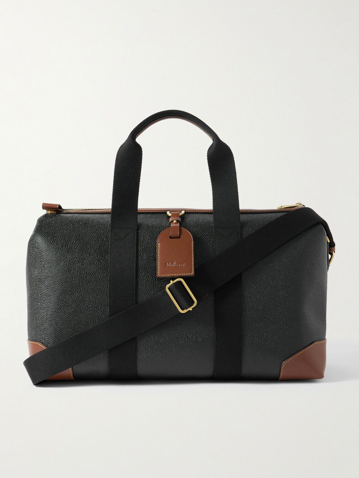 Mulberry - Heritage Day Clipper Small Leather-Trimmed Scotchgrain Weekend Bag