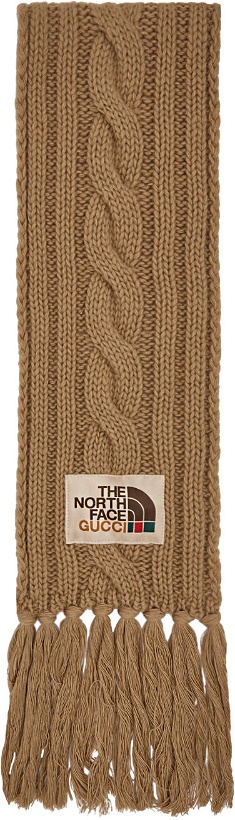 Photo: Gucci Tan The North Face Edition Wool Scarf