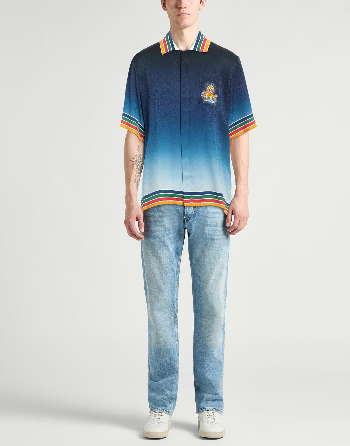 Casablanca Mens Shirt Midnight in Blue