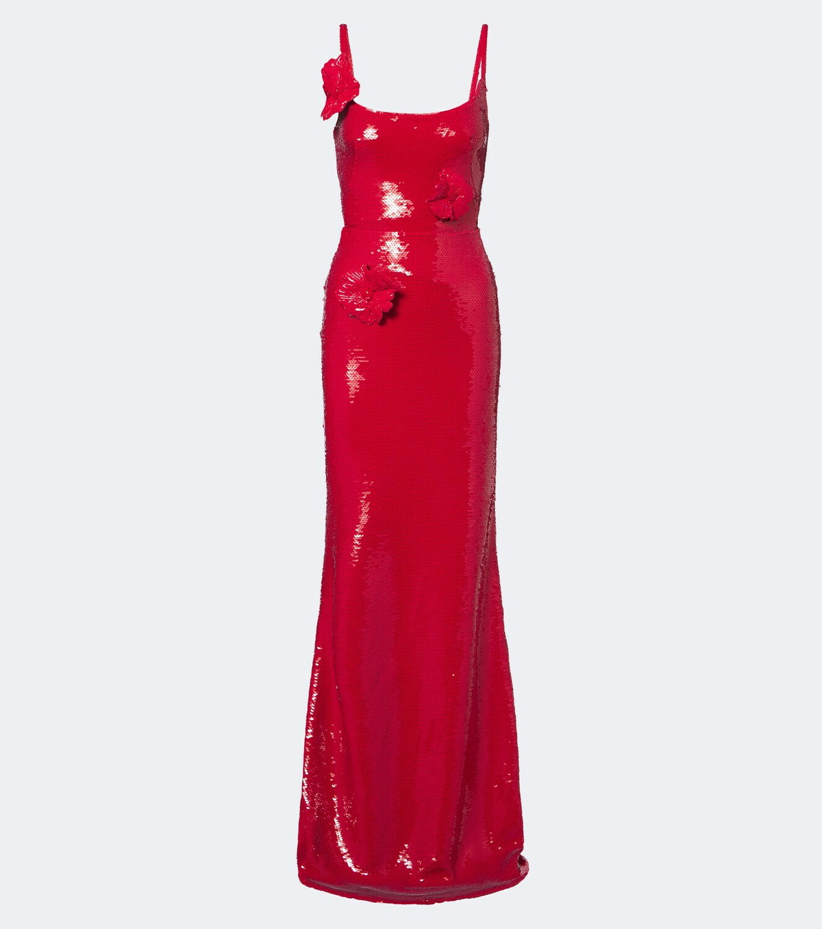David Koma Floral-appliqué sequined gown