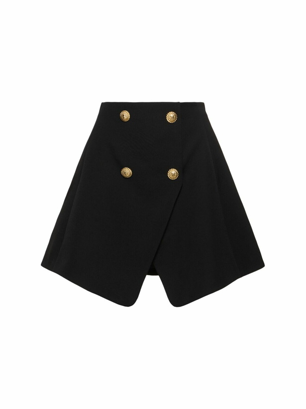 Photo: BALMAIN Wool Grain De Poudre Mini Skirt