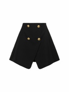 BALMAIN Wool Grain De Poudre Mini Skirt
