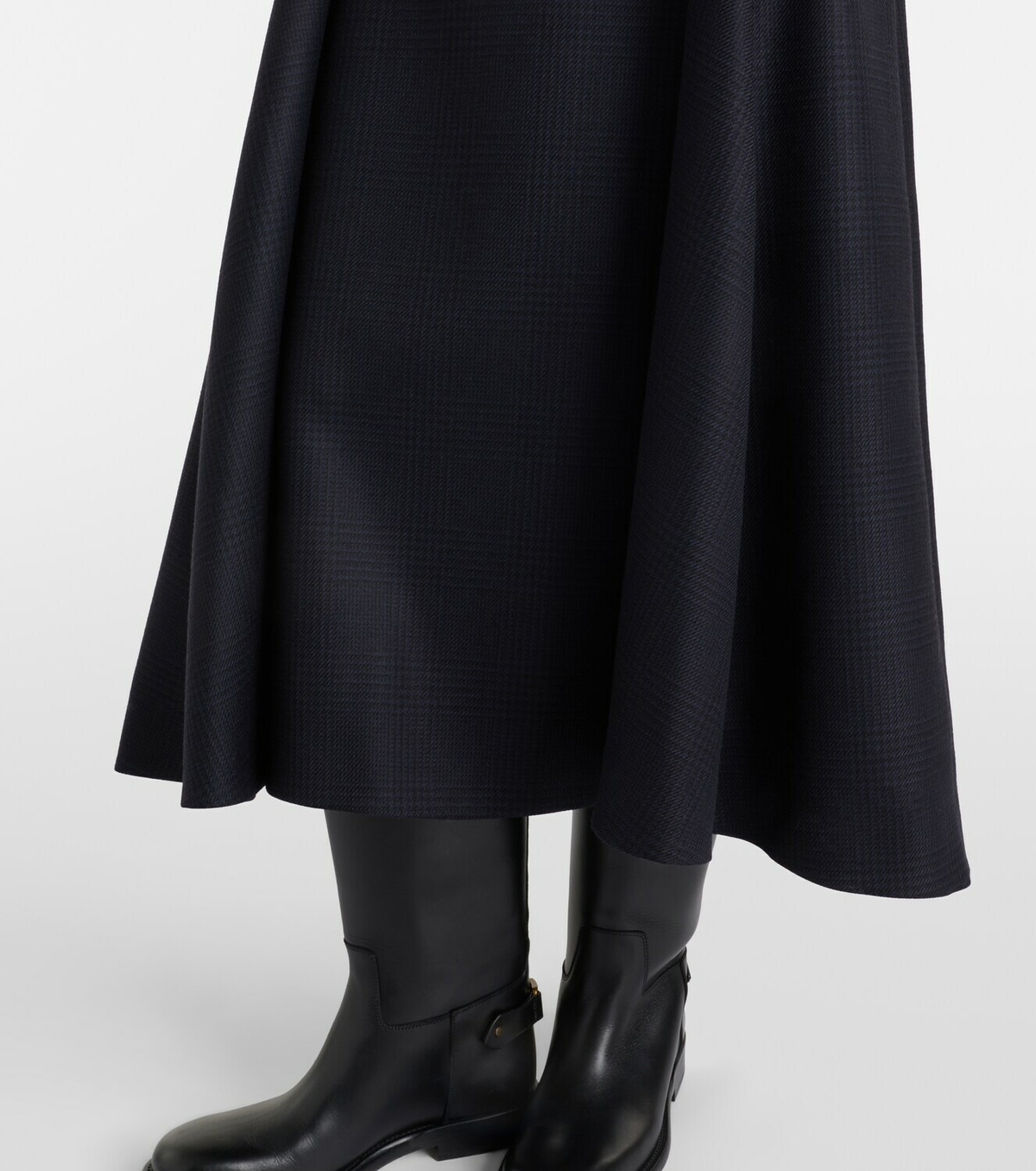 Burberry Prince of Wales check wool midi dress