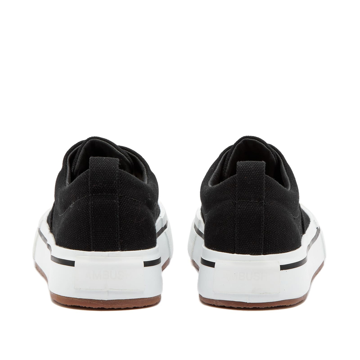 Ambush Women's Vulcanized Lace Up Canvas Sneakers in Black