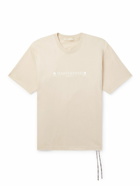 Mastermind World - Glittered Logo-Print Cotton-Jersey T-Shirt - Neutrals