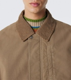 Dries Van Noten Corduroy-trimmed cotton field jacket