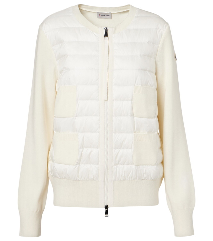 Photo: Moncler Tricot down-paneled virgin wool cardigan