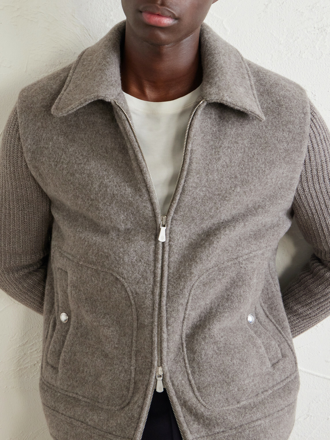 Eleventy - Knitted Wool Jacket - Gray