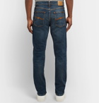 Nudie Jeans - Steady Eddie II Slim-Fit Tapered Organic Stretch-Denim Jeans - Dark denim