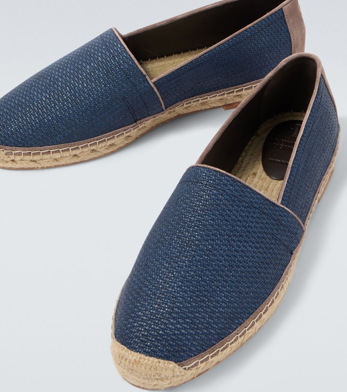 Brunello Cucinelli Suede-trimmed canvas espadrilles