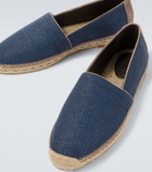 Brunello Cucinelli Suede-trimmed canvas espadrilles