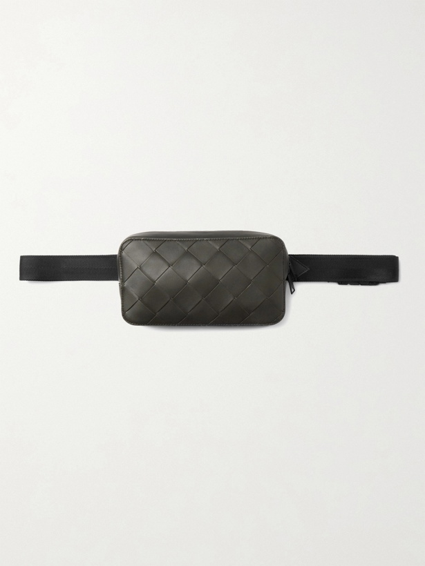 Photo: BOTTEGA VENETA - Mini Intrecciato Leather Belt Bag - Green