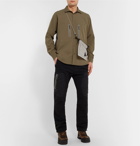 And Wander - Reflective-Trimmed Shell and Mesh Shirt - Army green