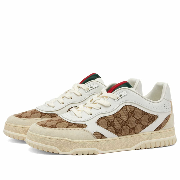 Photo: Gucci Men's Re-Web GG Jacquard Sneaker in White/Beige