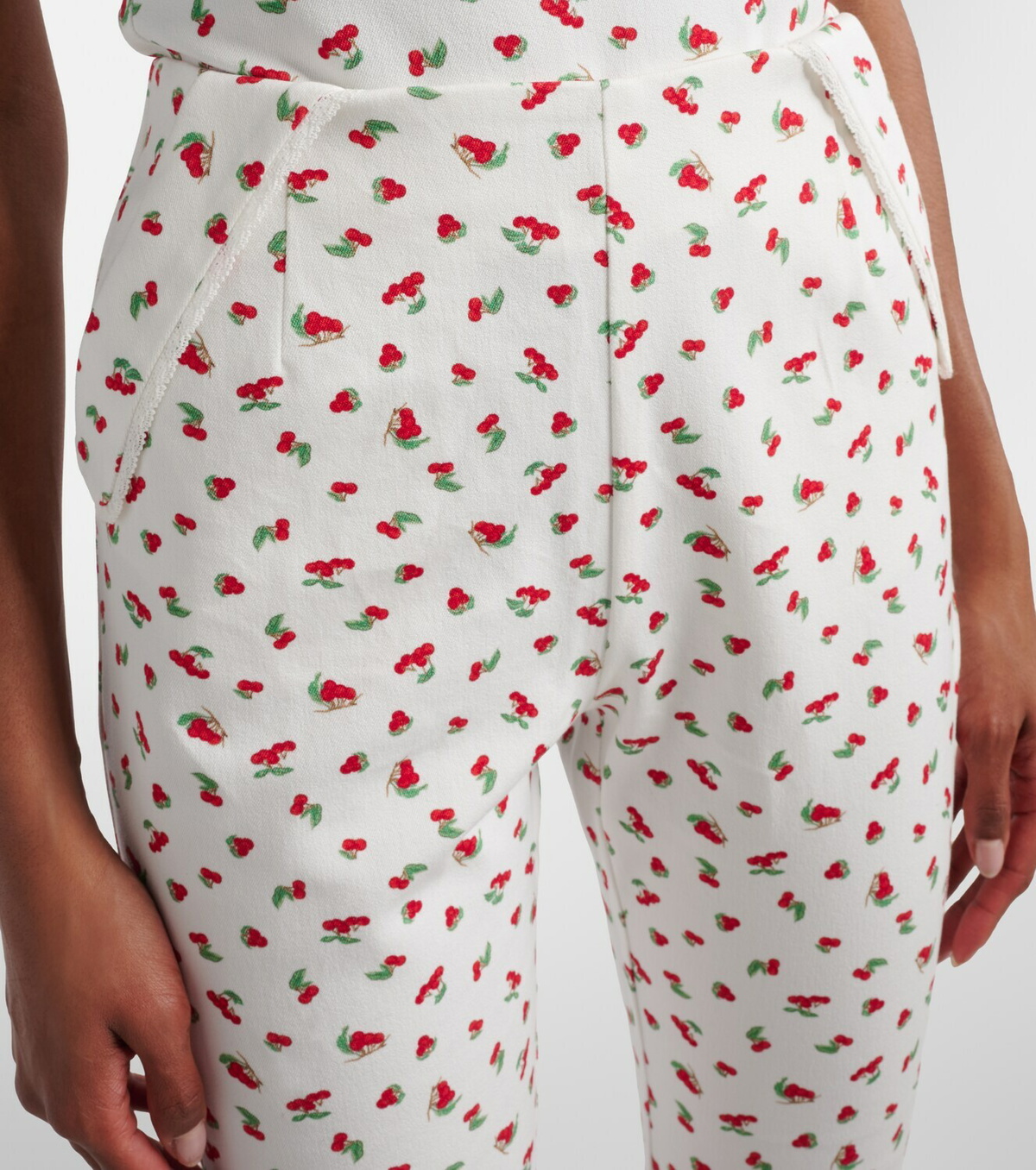 Posse Ebony printed cotton-blend capri pants