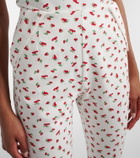 Posse Ebony printed cotton-blend capri pants