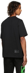 We11done Black Metallic Logo T-Shirt