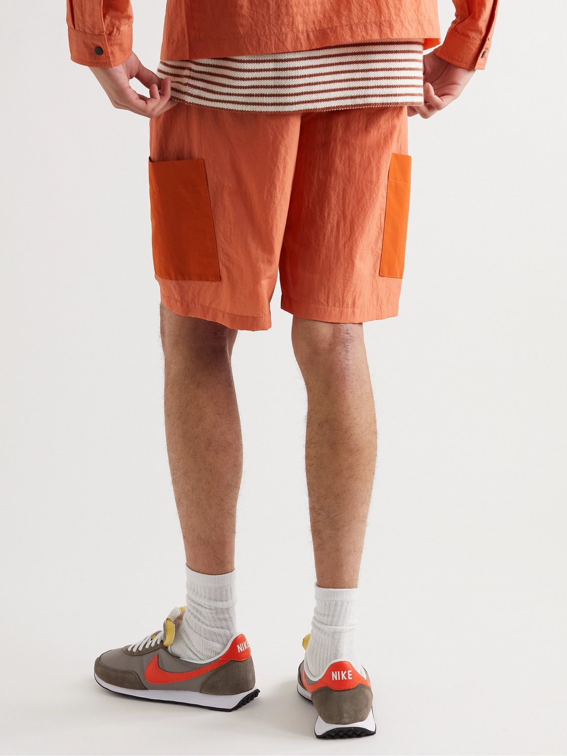 Folk - Stack Straight-Leg Nylon Shorts - Orange Folk