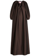 Bernadette George Stretch-taffeta Maxi Dress Dark Brown