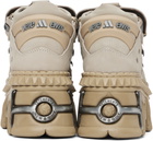 VETEMENTS Beige New Rock Edition Fire Platform Sneakers