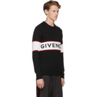 Givenchy Black Intarsia Logo Sweater