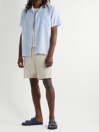 Onia - Camp-Collar Striped Linen-Blend Shirt - Blue