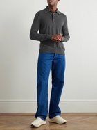 TOM FORD - Merino Wool Polo Shirt - Gray