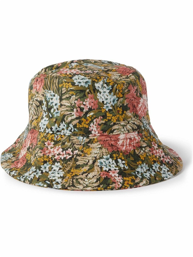 Photo: ERDEM - Floral-Print Cotton-Blend Canvas Bucket Hat - Pink
