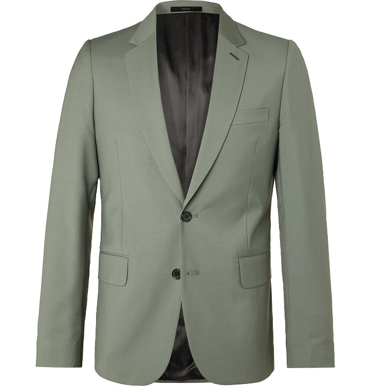 Photo: Paul Smith - Slim-Fit Wool and Mohair-Blend Suit Jacket - Green
