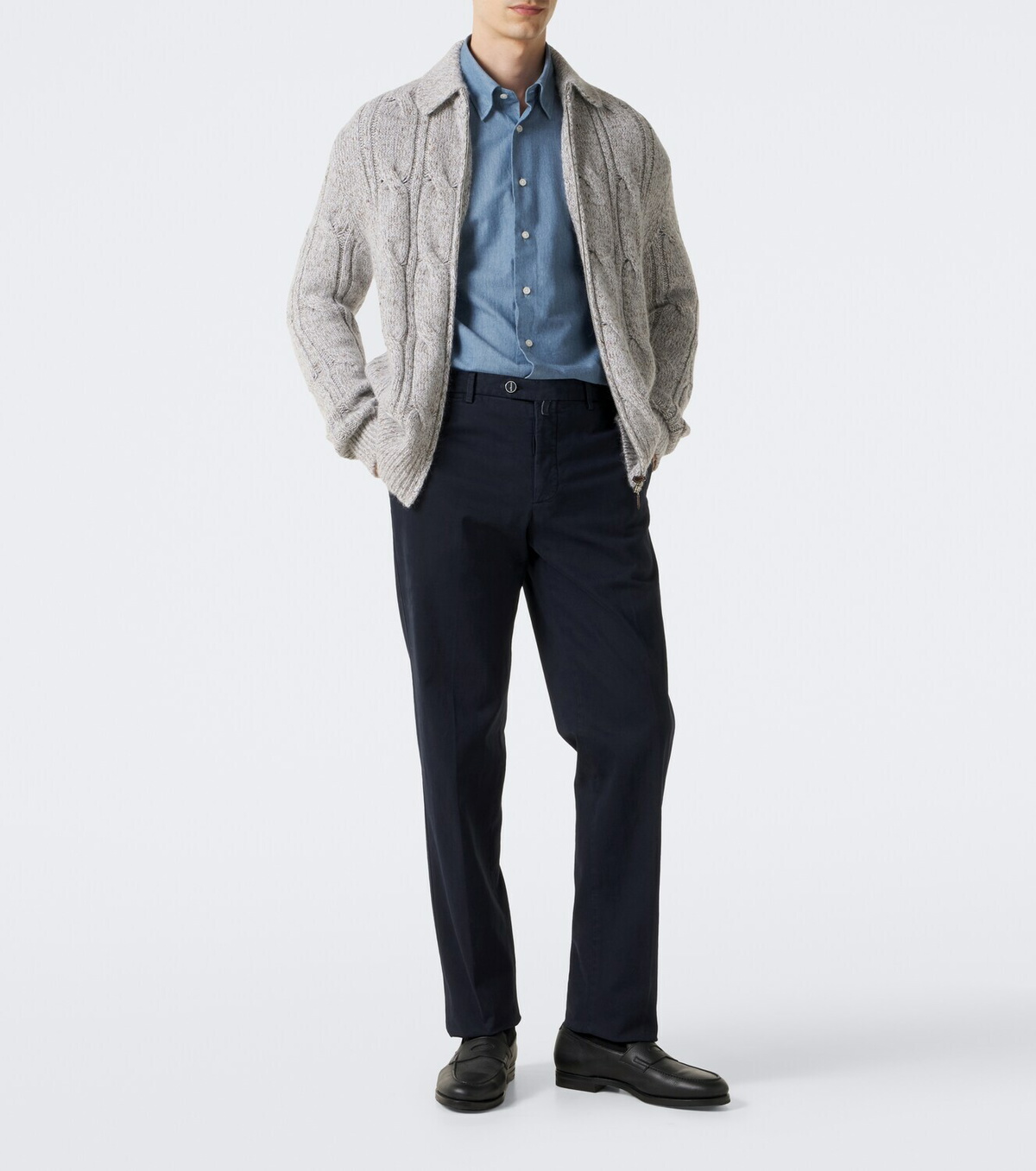 Kiton Cotton and cashmere chinos