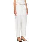 St. Agni White Fine Rouleau Crop Trousers