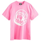 Billionaire Boys Club Men's Astro Helmet Logo T-Shirt in Pink