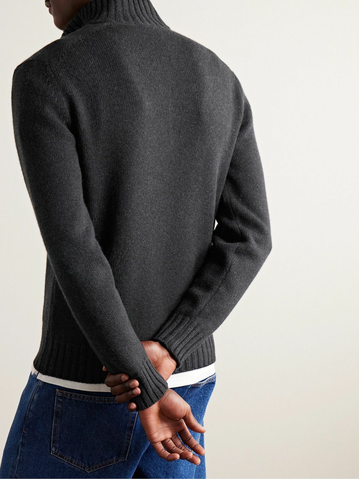 Loro Piana - Cashmere Half-Zip Sweater - Gray Loro Piana