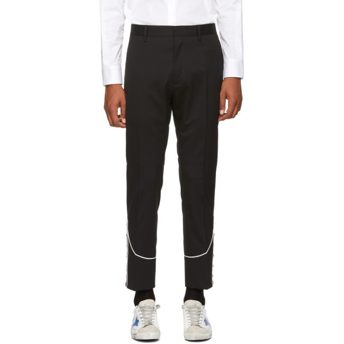 Photo: Dsquared2 Black Stretch Wool Cigarette Trousers