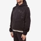 Burberry Men's Ivydale Crest Logo Fleece Hoody in Black