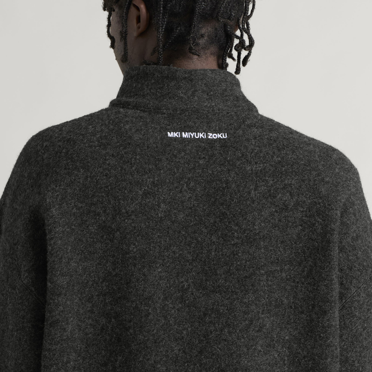 MKI Men's Pressed Wool Track Jacket Presented by END. in Black Malange