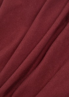 Reformation Trish Ruched Stretch-cotton top Burgundy